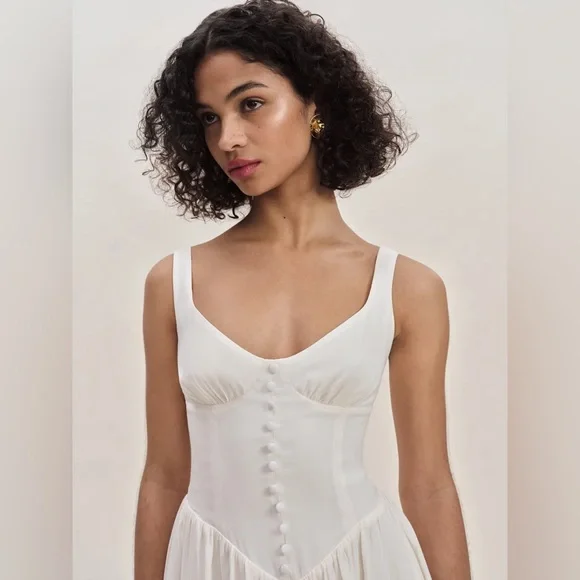 NWT Reformation Wynn Dress Ivory - Size 4 - Picture 2 of 3